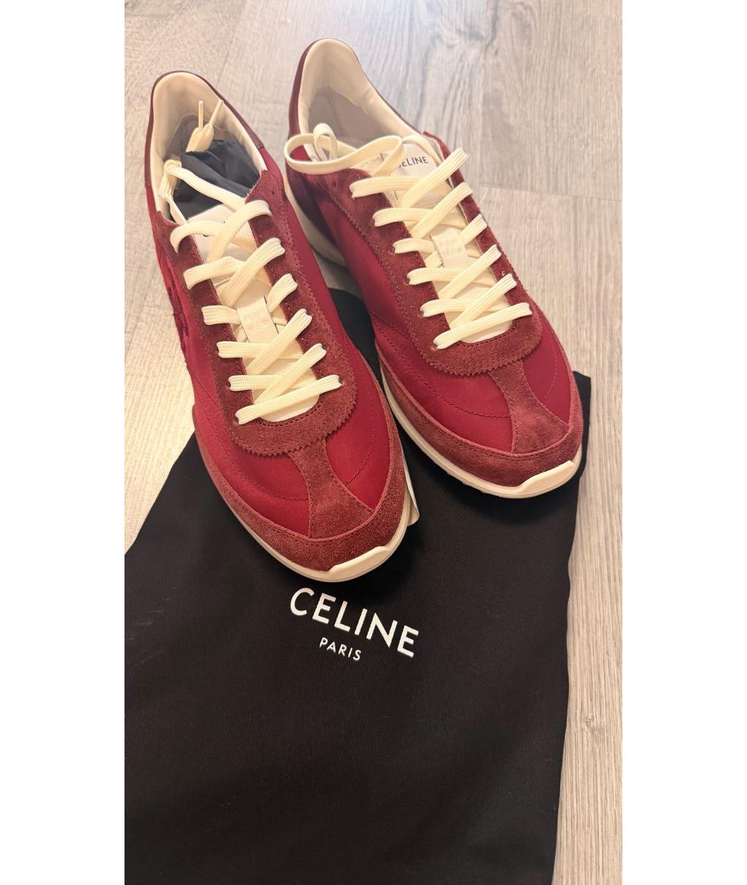 CELINE Бордовые кеды, фото 2