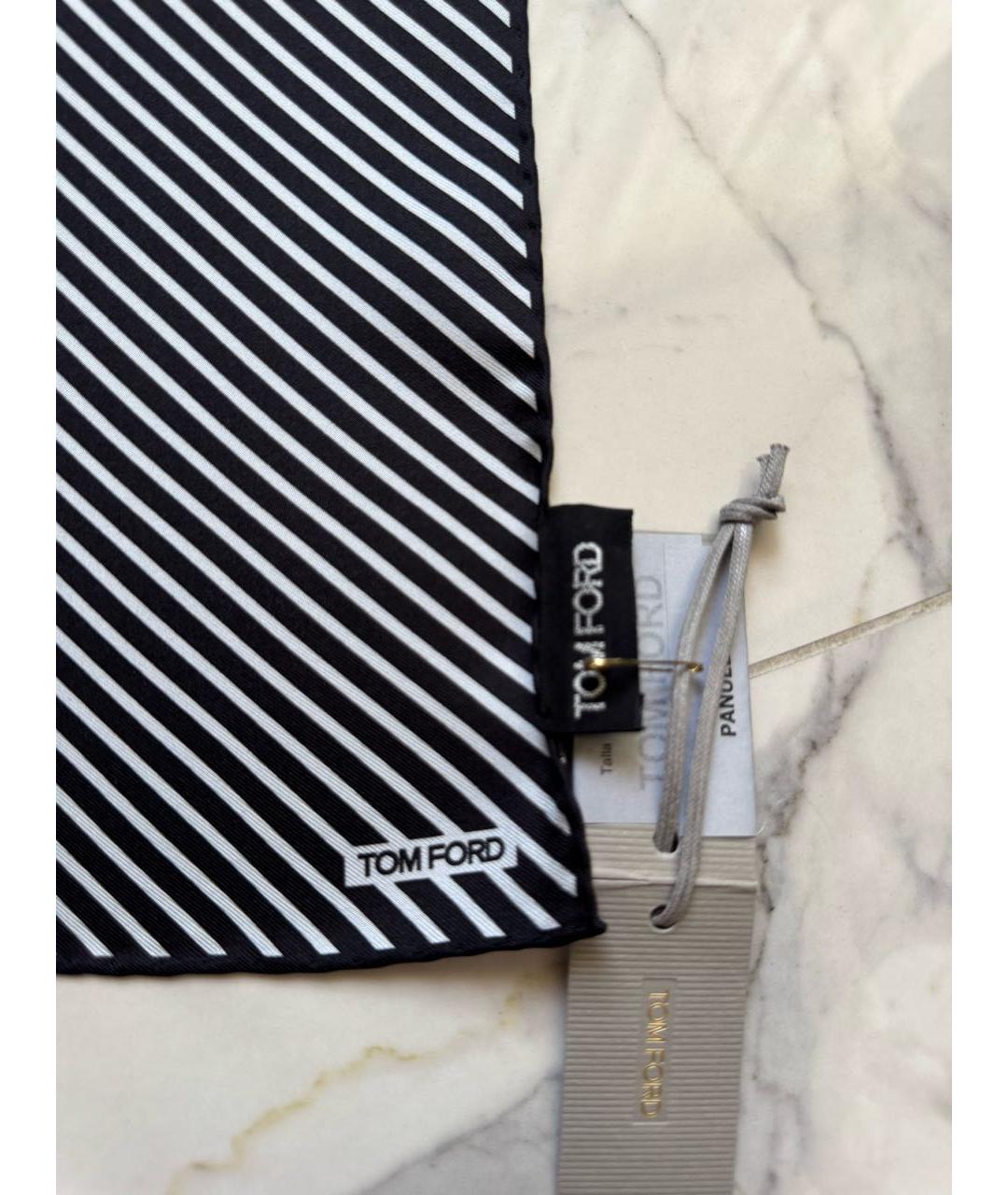 TOM FORD Черный шелковый платок, фото 3