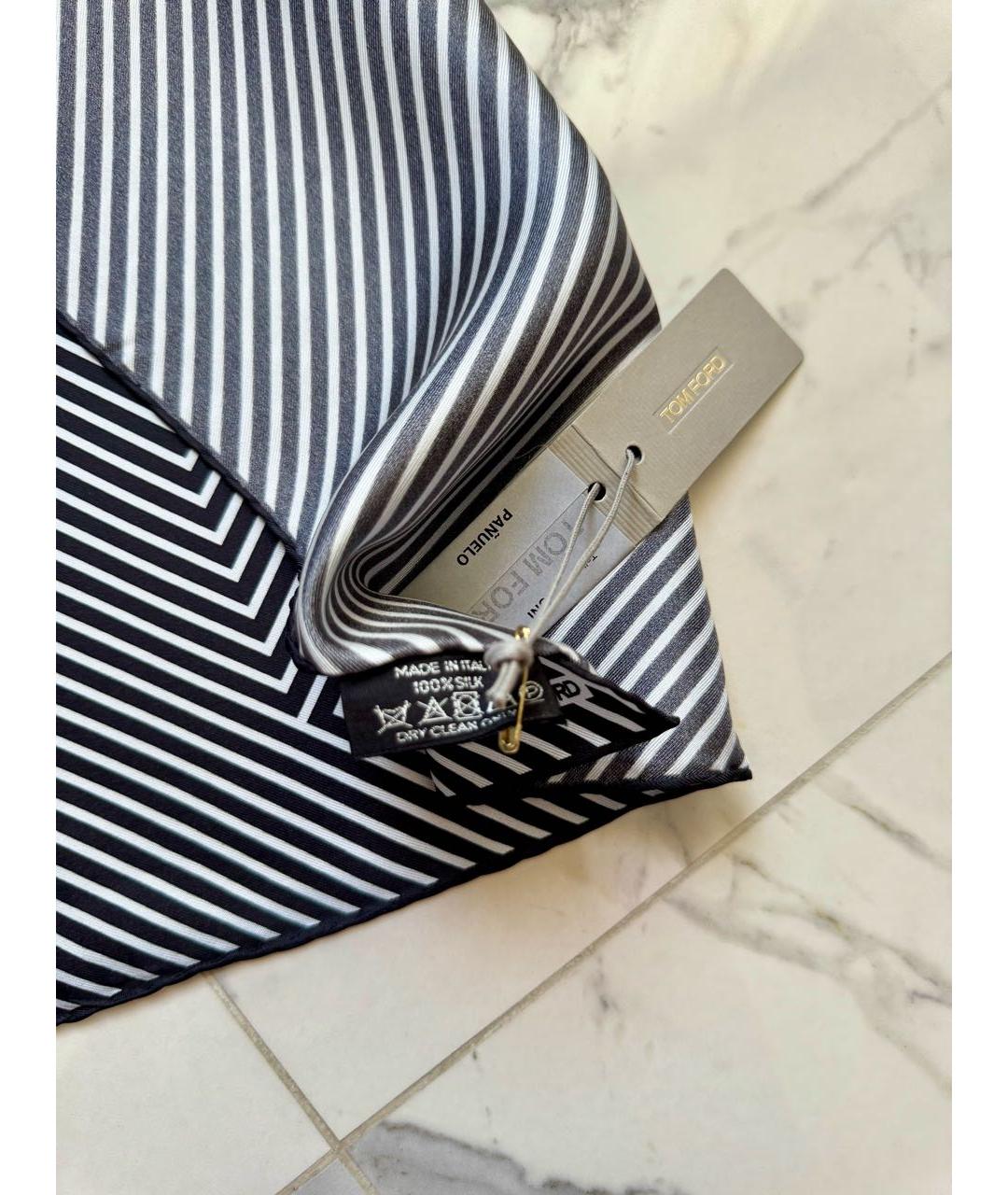 TOM FORD Черный шелковый платок, фото 4