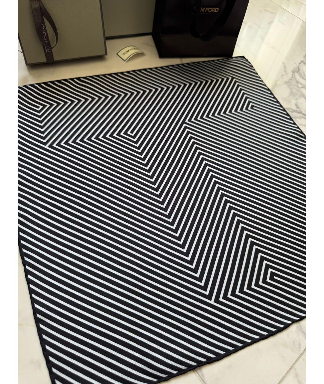 TOM FORD Черный шелковый платок, фото 2