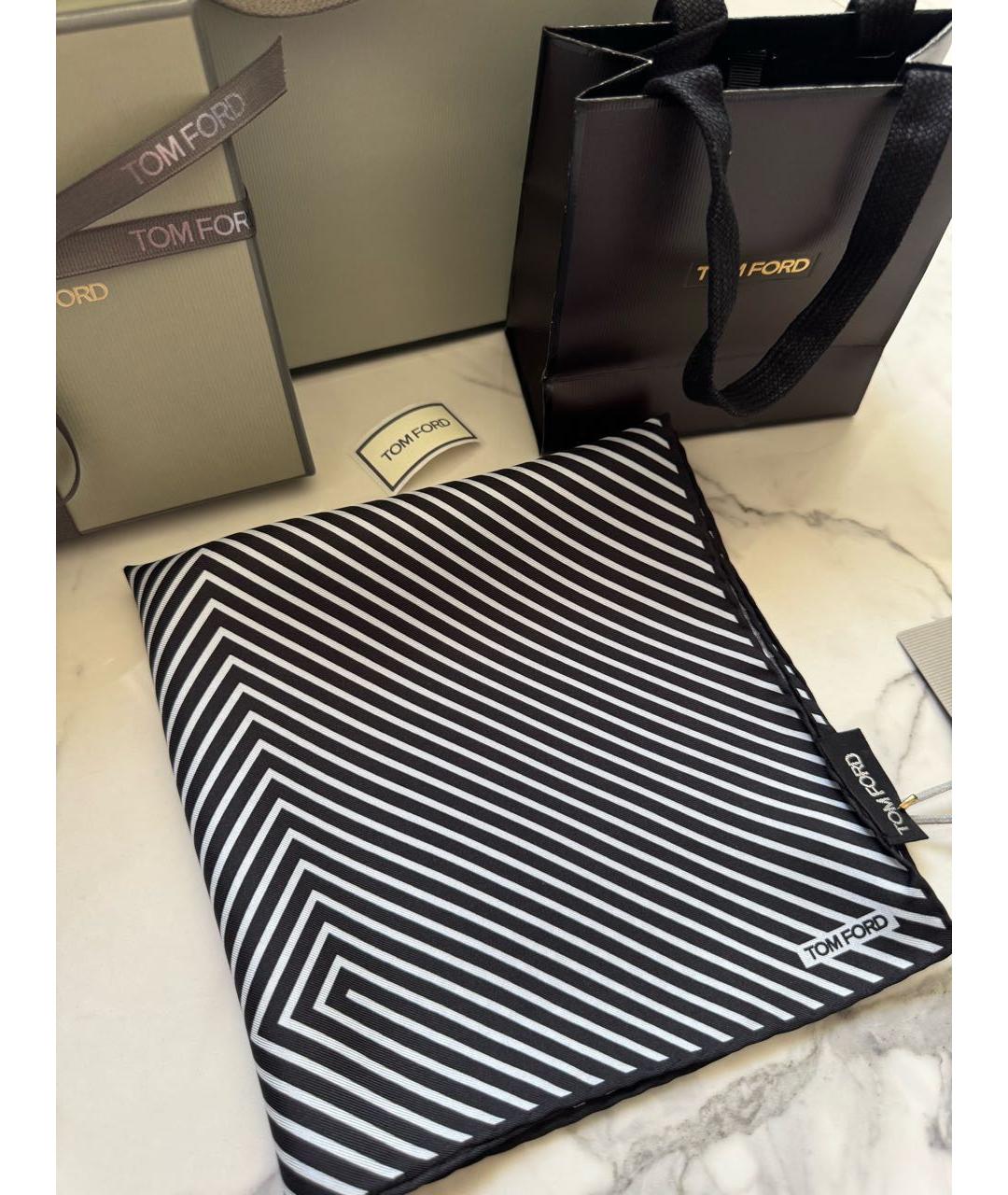 TOM FORD Черный шелковый платок, фото 6