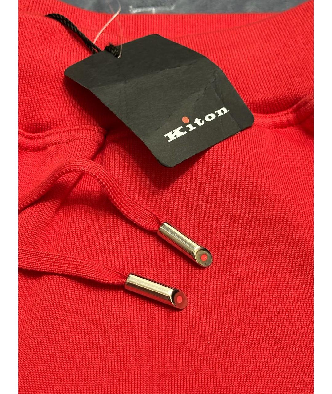 KITON Красные хлопковые шорты, фото 5