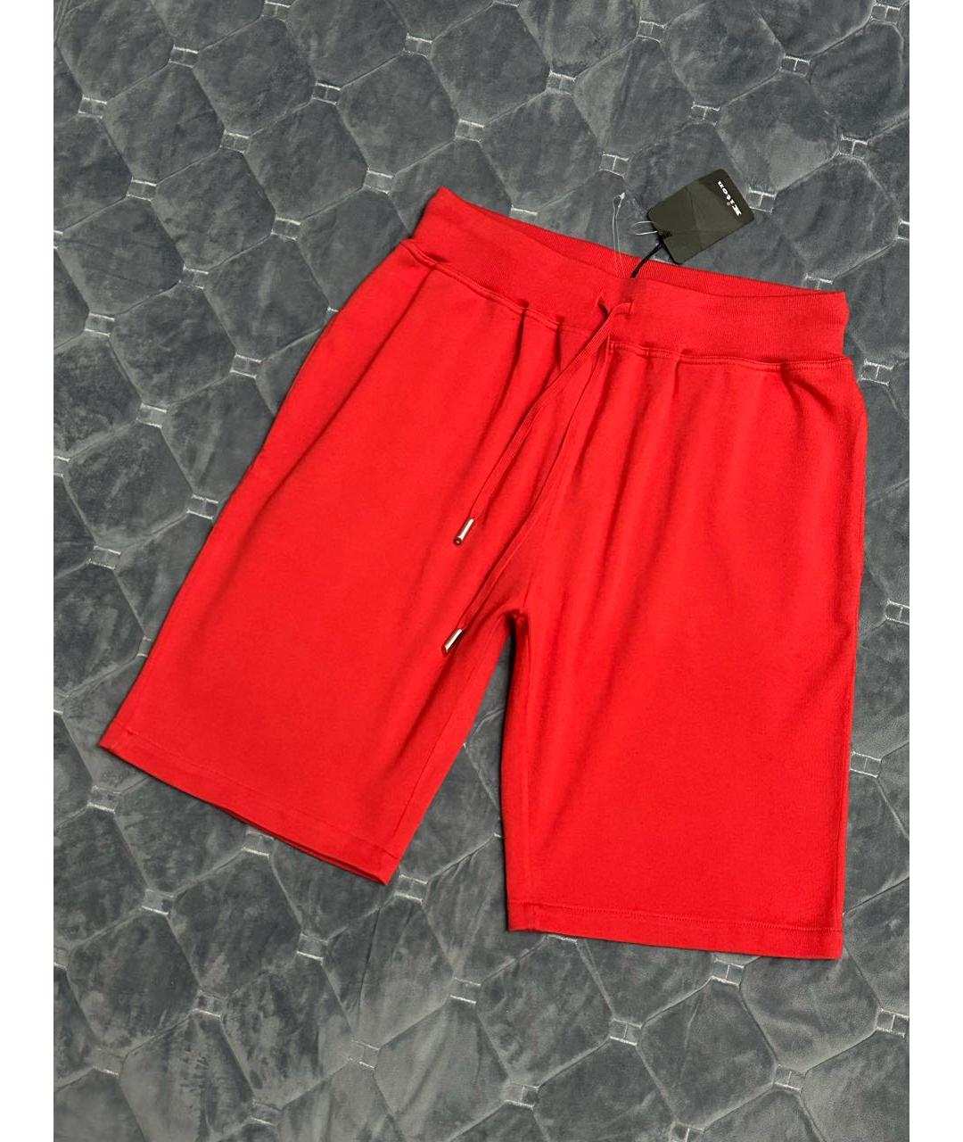 KITON Красные хлопковые шорты, фото 4