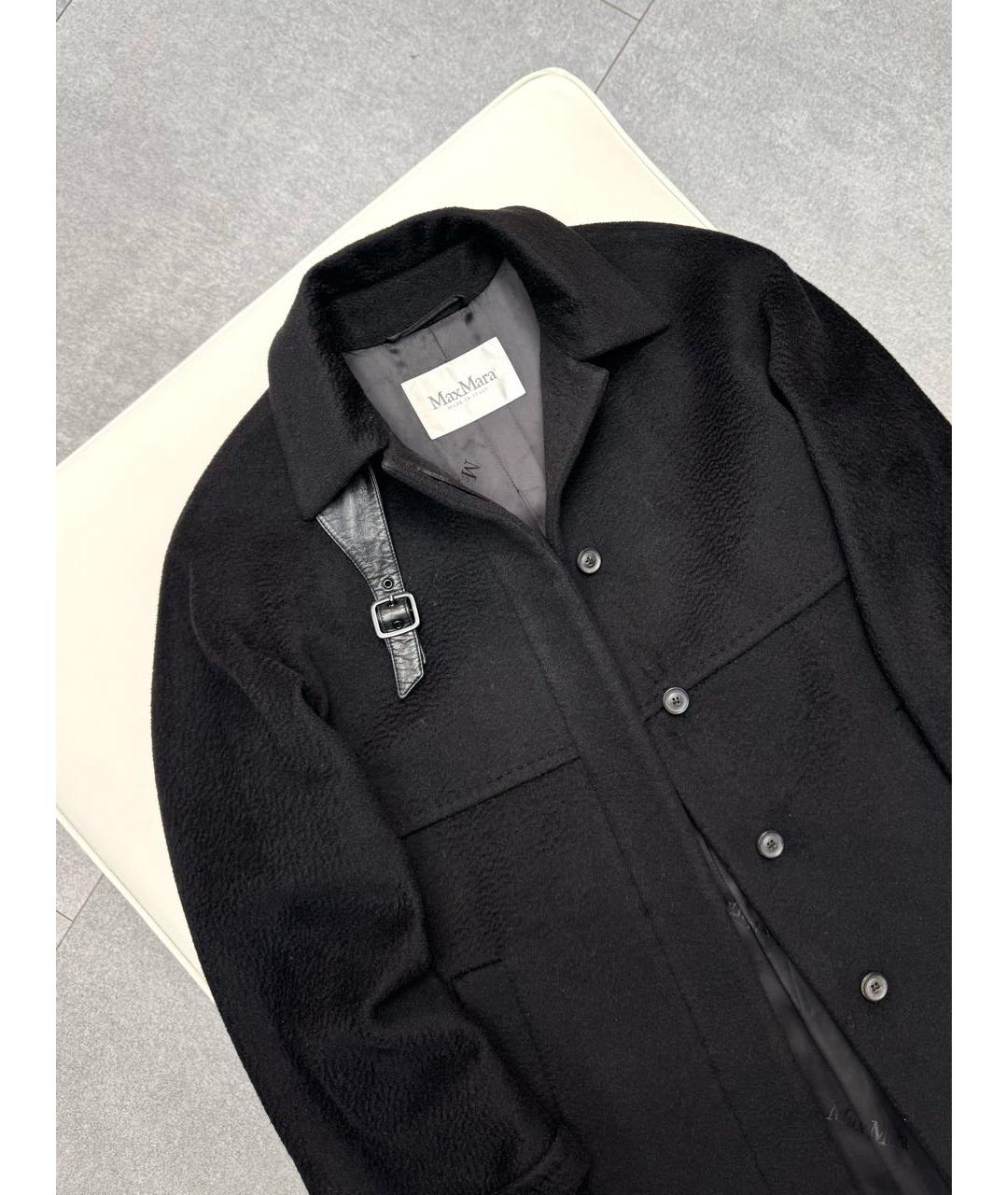 MAX MARA Черное шерстяное пальто, фото 4