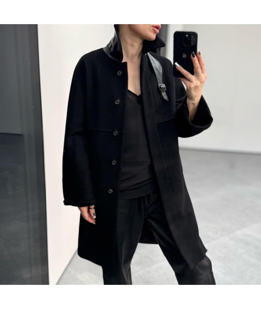 MAX MARA Черное шерстяное пальто, фото 8