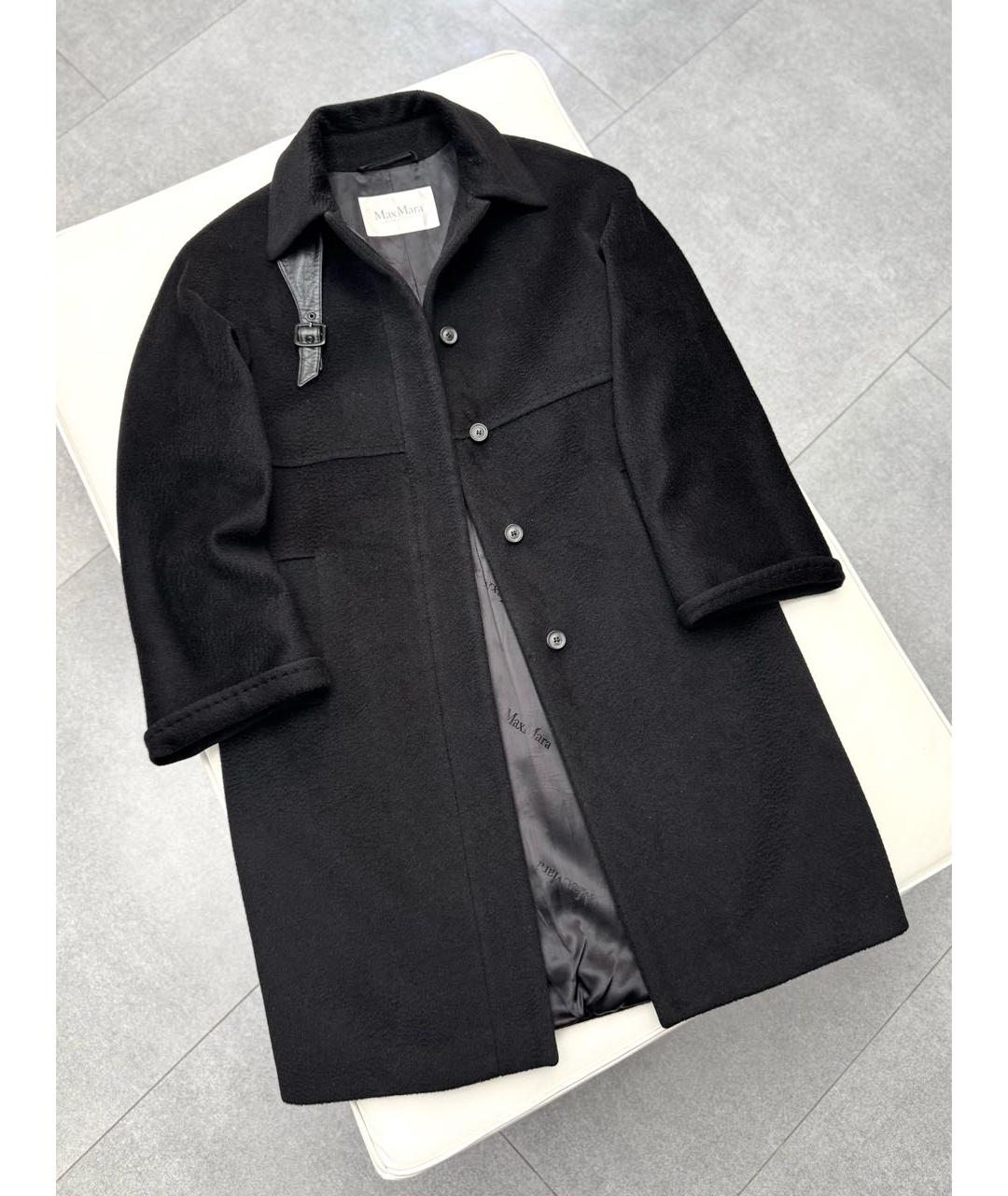 MAX MARA Черное шерстяное пальто, фото 9