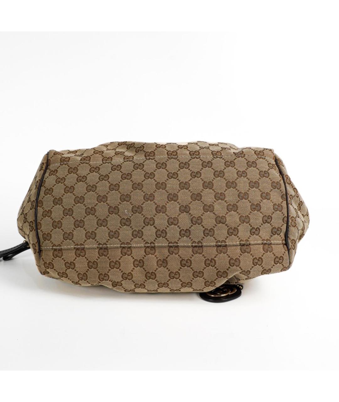 GUCCI Коричневая кожаная сумка с короткими ручками, фото 4