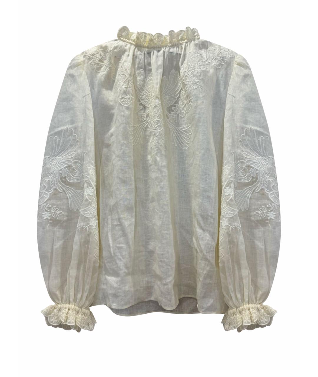 ZIMMERMANN Бежевая льняная блузы, фото 1