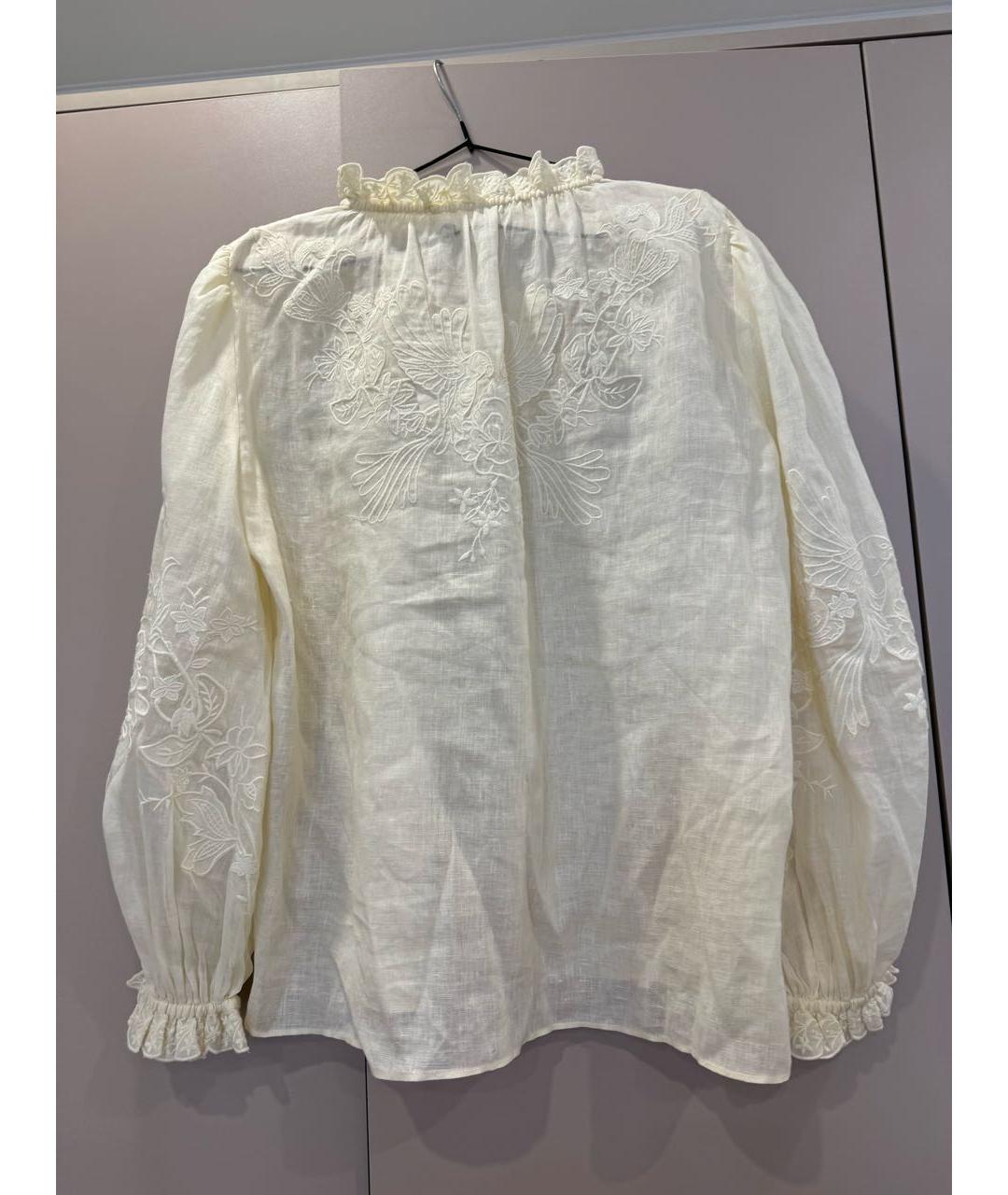 ZIMMERMANN Бежевая льняная блузы, фото 2