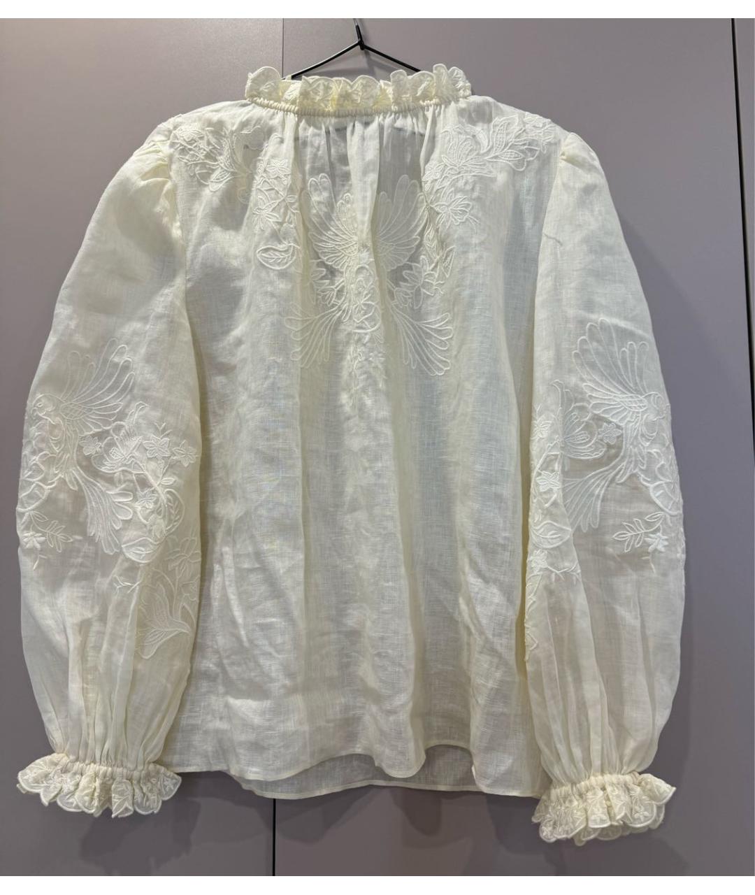 ZIMMERMANN Бежевая льняная блузы, фото 5