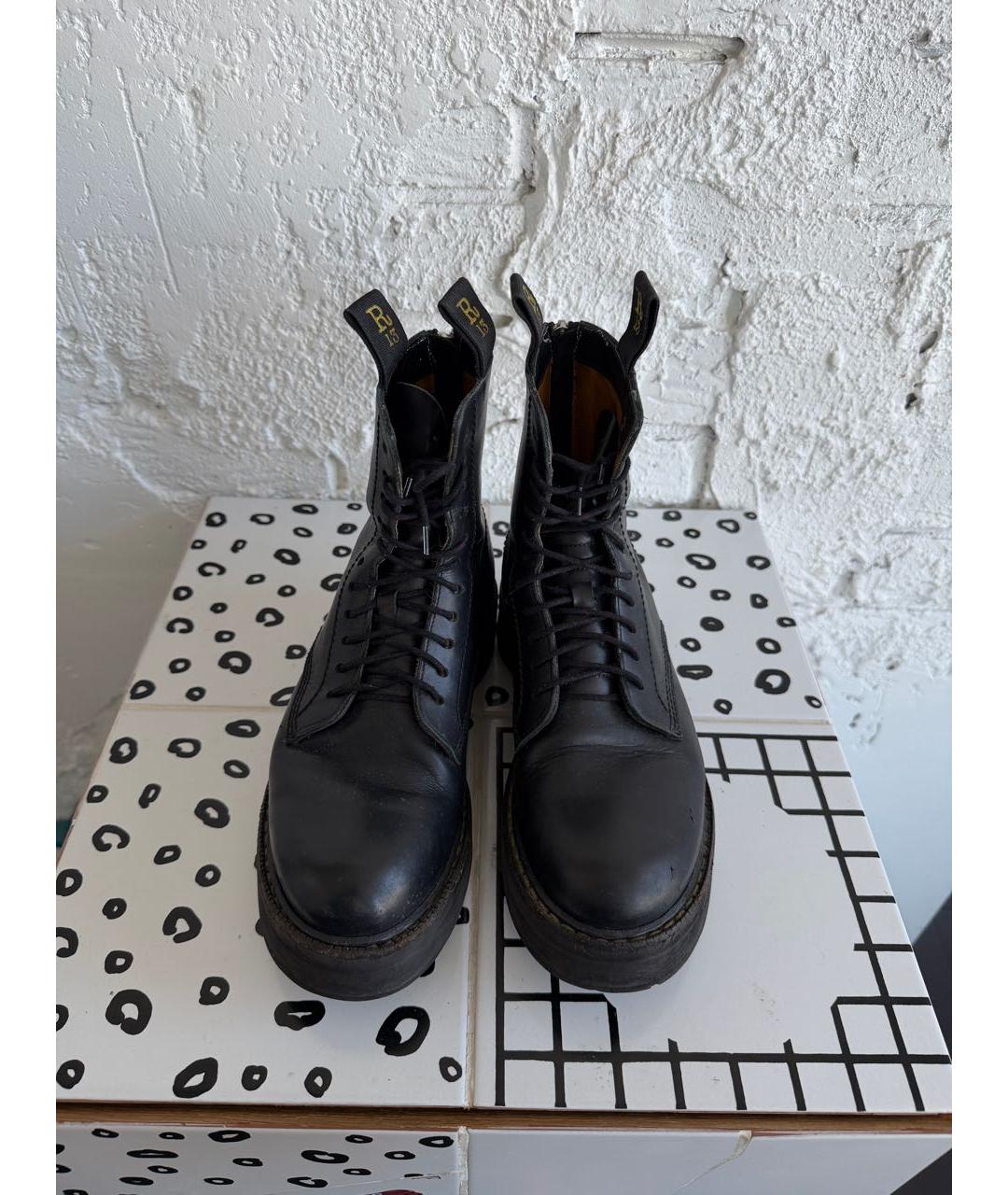 R13 Черные кожаные ботинки, фото 3