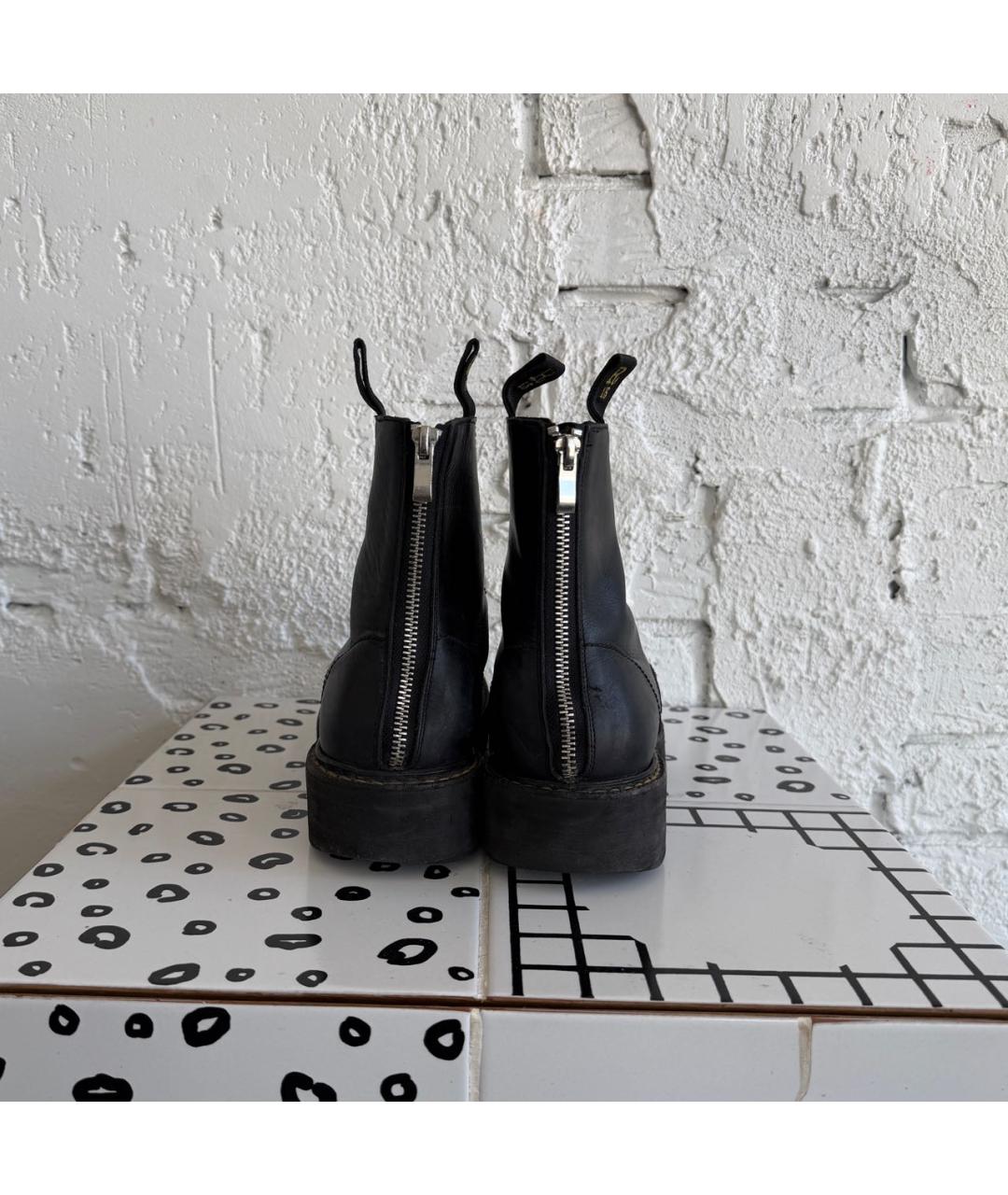 R13 Черные кожаные ботинки, фото 4
