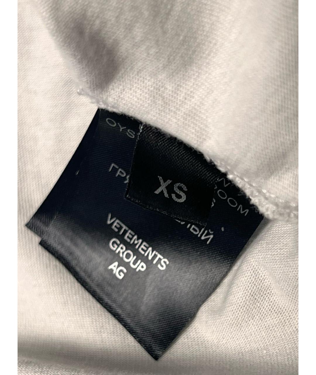 VETEMENTS Серая хлопковая футболка, фото 6