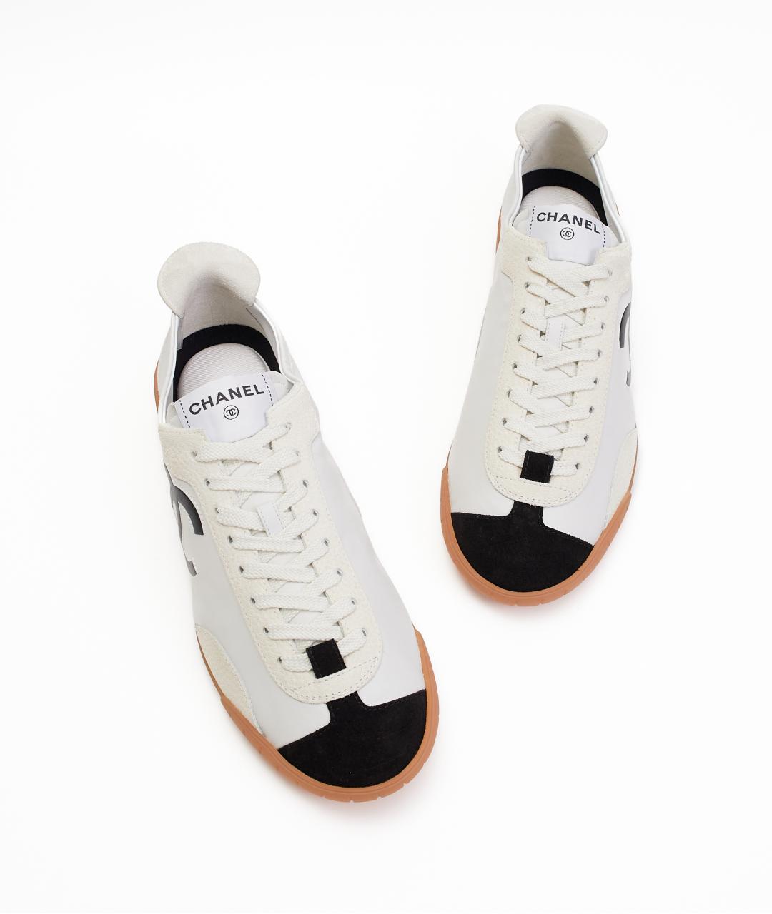 CHANEL Белые кожаные кеды, фото 5