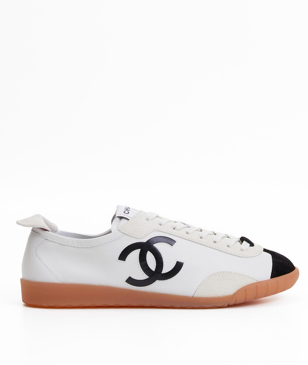 CHANEL Белые кожаные кеды, фото 9