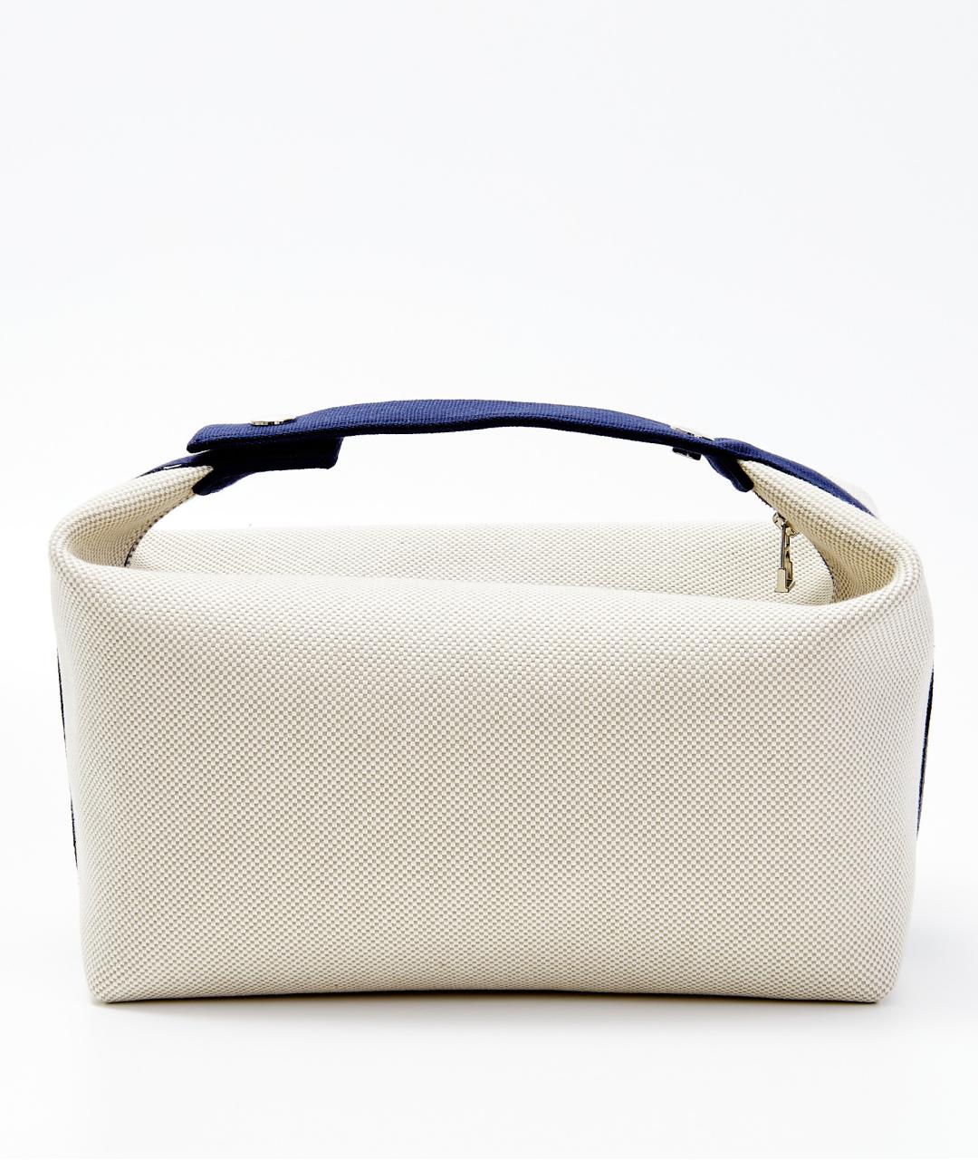 HERMES Серая хлопковая косметичка, фото 3