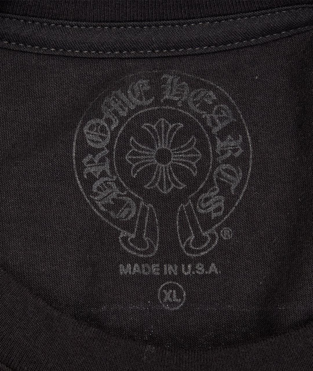 CHROME HEARTS Черная хлопковая футболка, фото 4