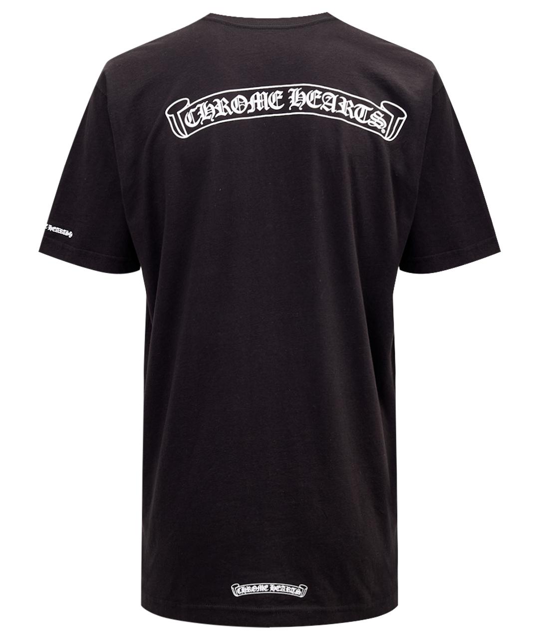 CHROME HEARTS Черная хлопковая футболка, фото 2