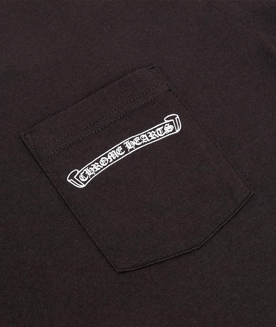 CHROME HEARTS Черная хлопковая футболка, фото 5