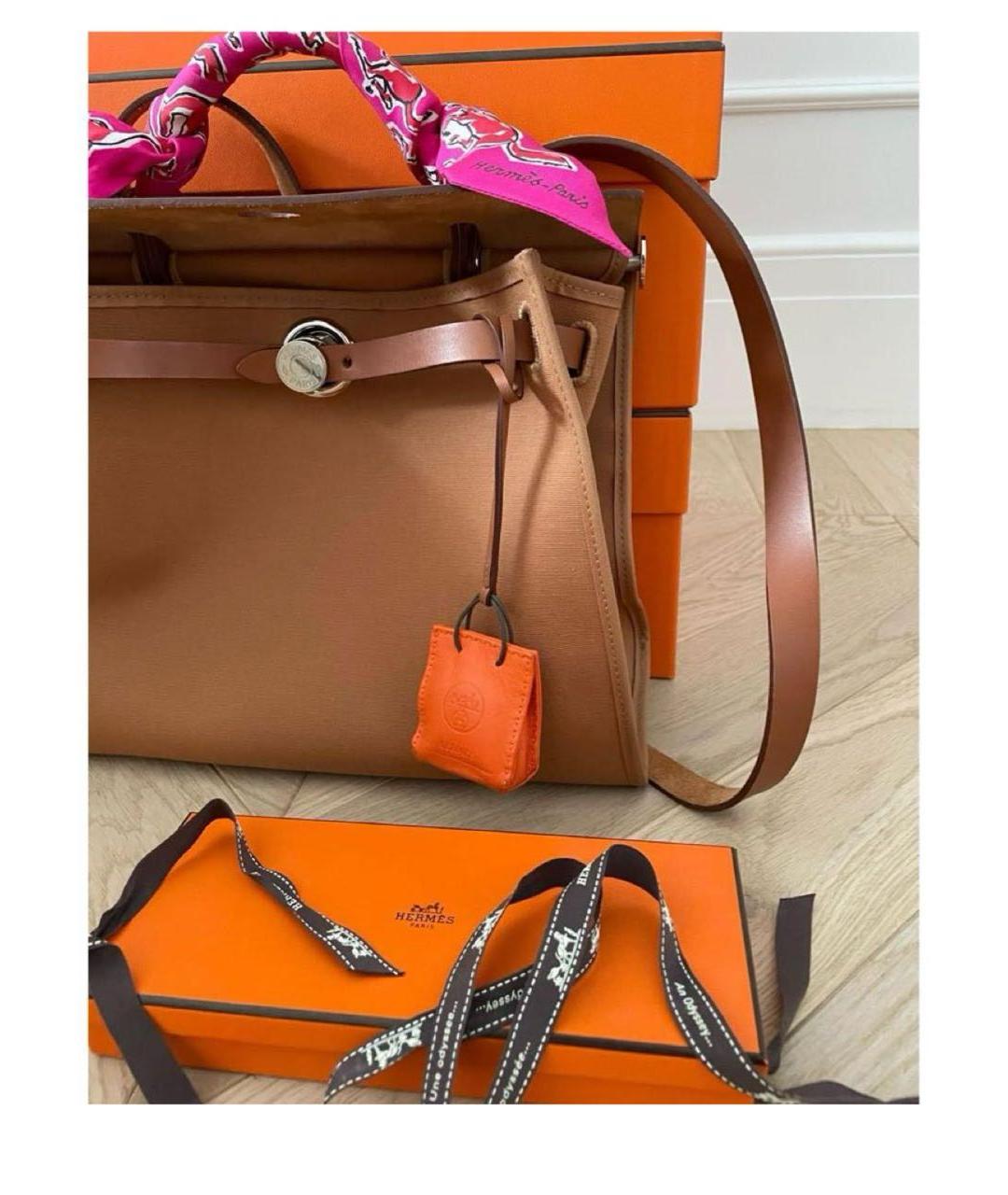 HERMES Оранжевый брелок, фото 4