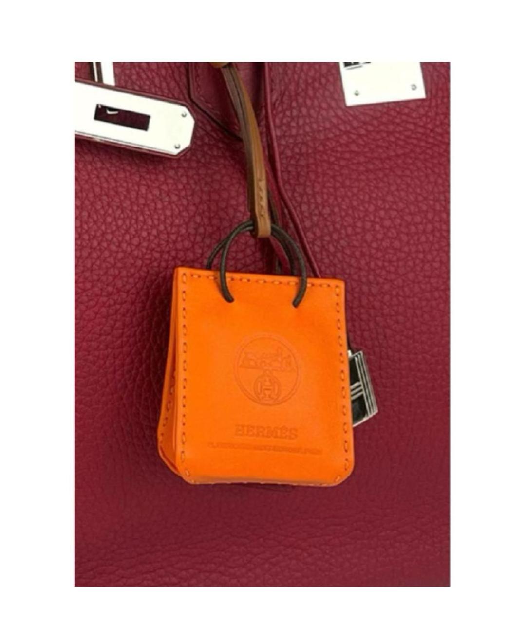 HERMES Оранжевый брелок, фото 7