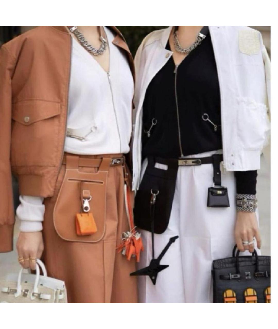 HERMES Оранжевый брелок, фото 8