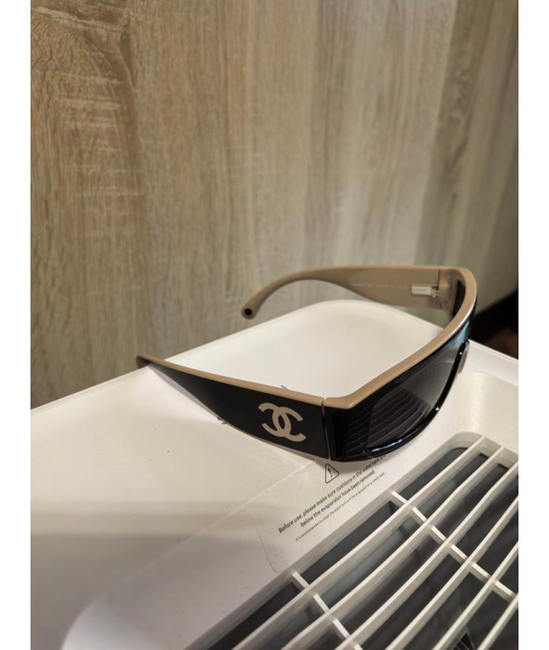 CHANEL Черные пластиковые солнцезащитные очки, фото 2