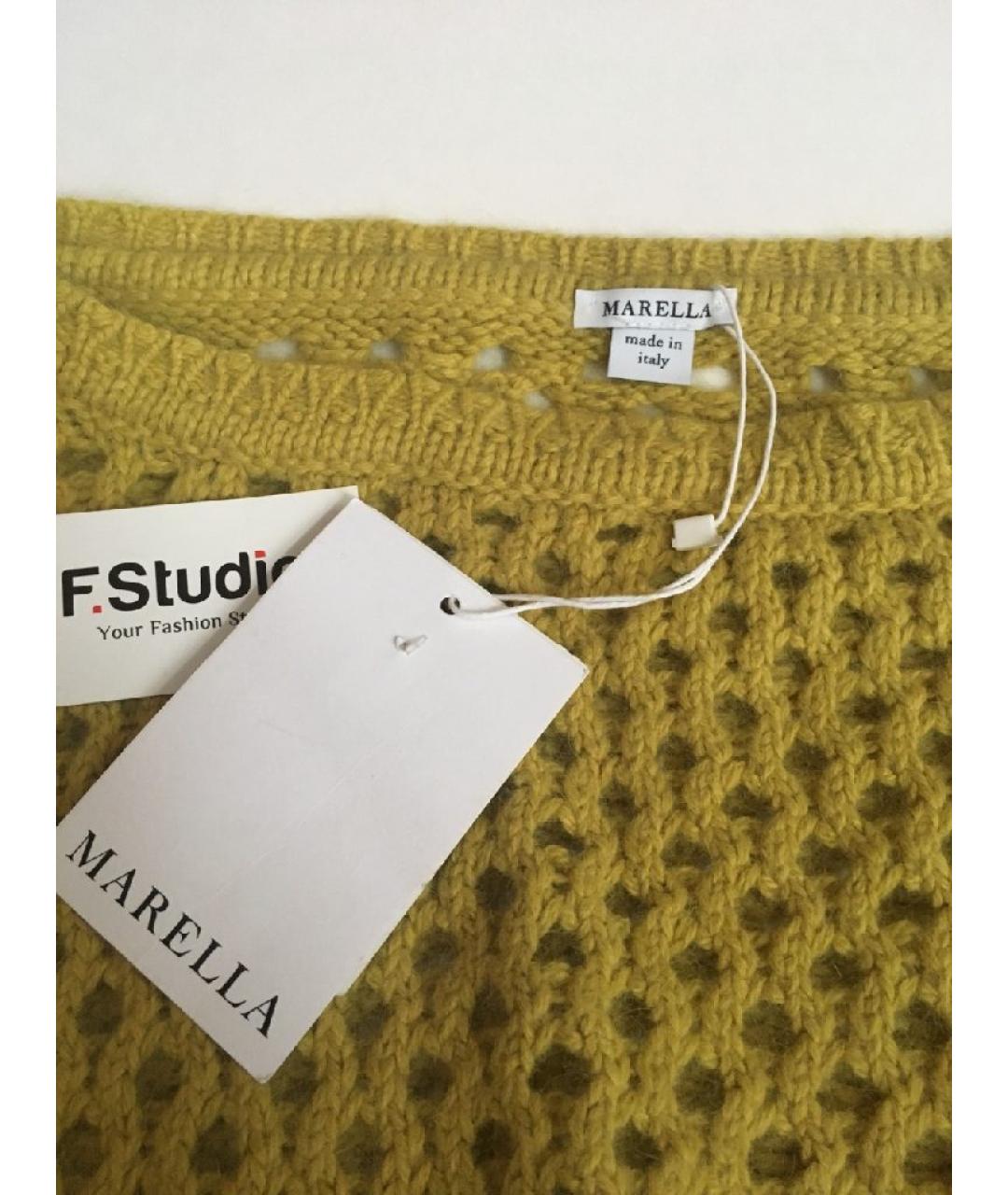 MARELLA Горчичный джемпер / свитер, фото 8