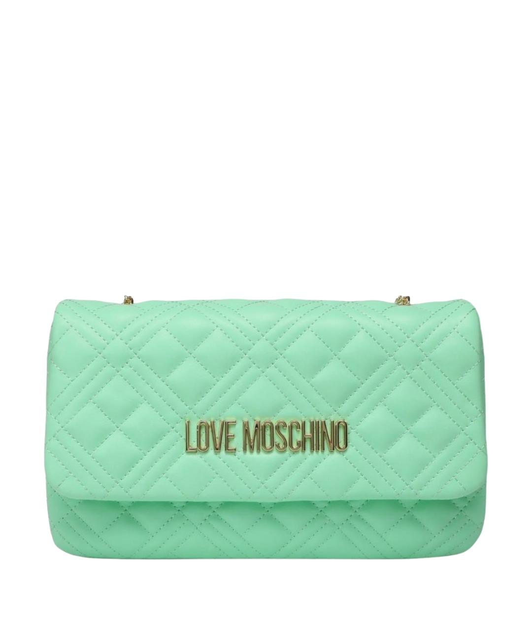 LOVE MOSCHINO Зеленая сумка через плечо из искусственной кожи, фото 1