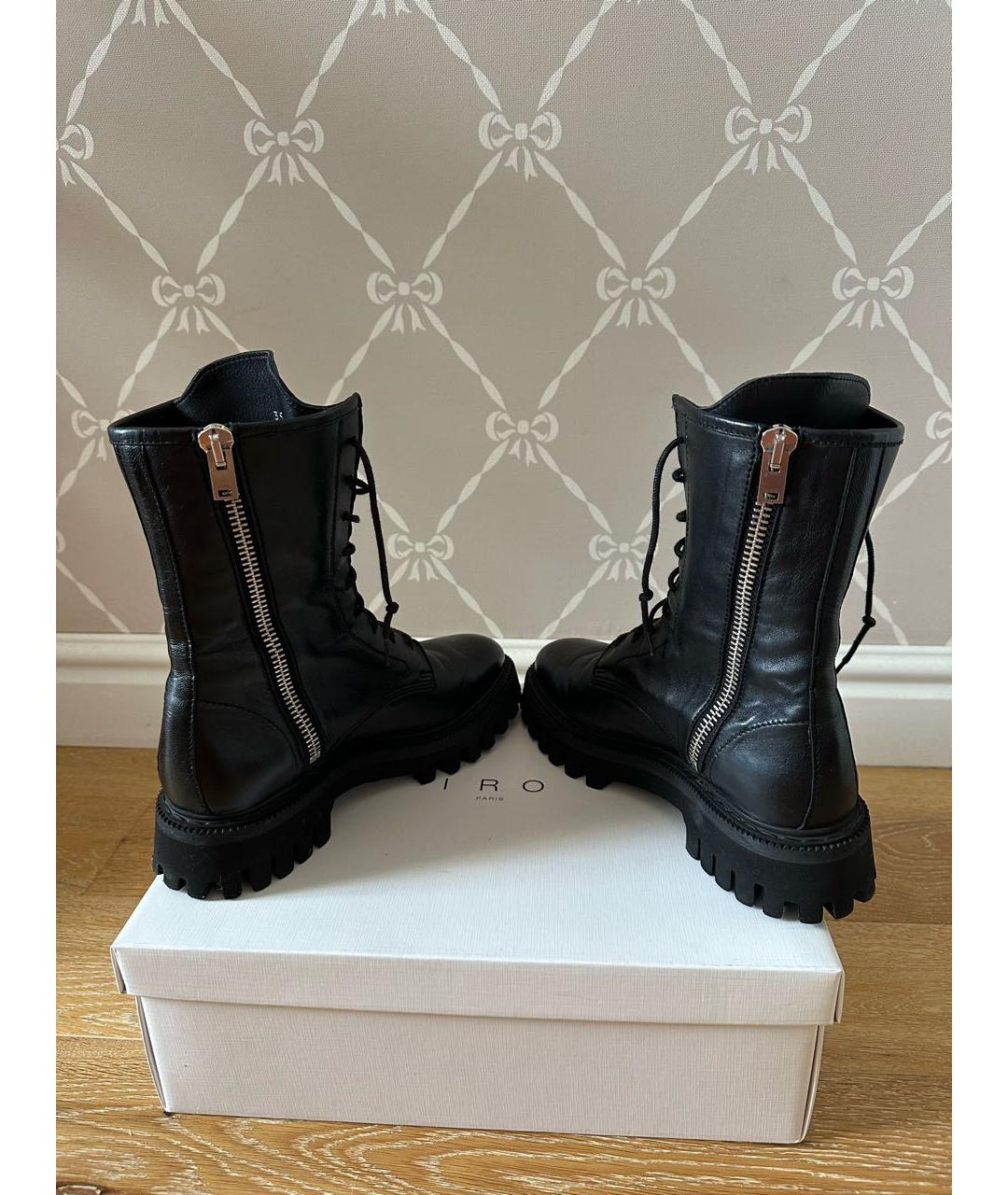 IRO Черные кожаные ботинки, фото 3