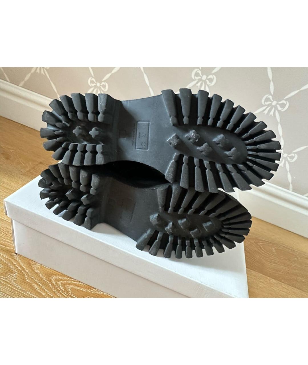 IRO Черные кожаные ботинки, фото 5