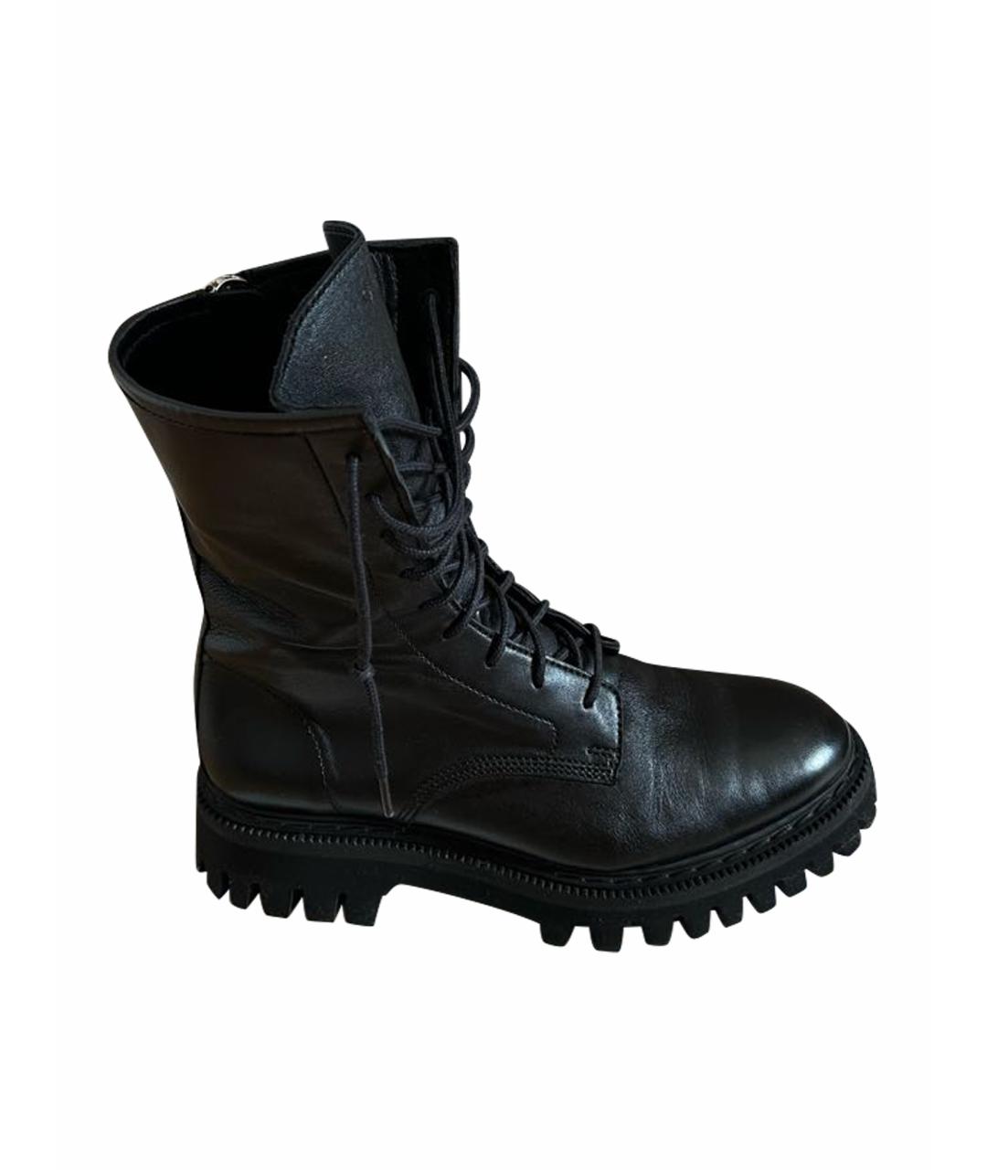 IRO Черные кожаные ботинки, фото 1