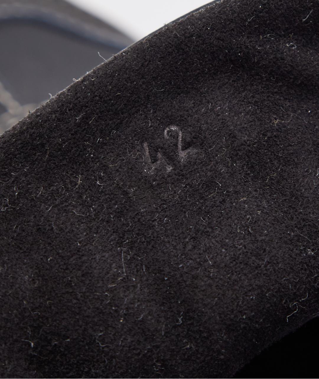 HERMES Черные кожаные низкие кроссовки / кеды, фото 8