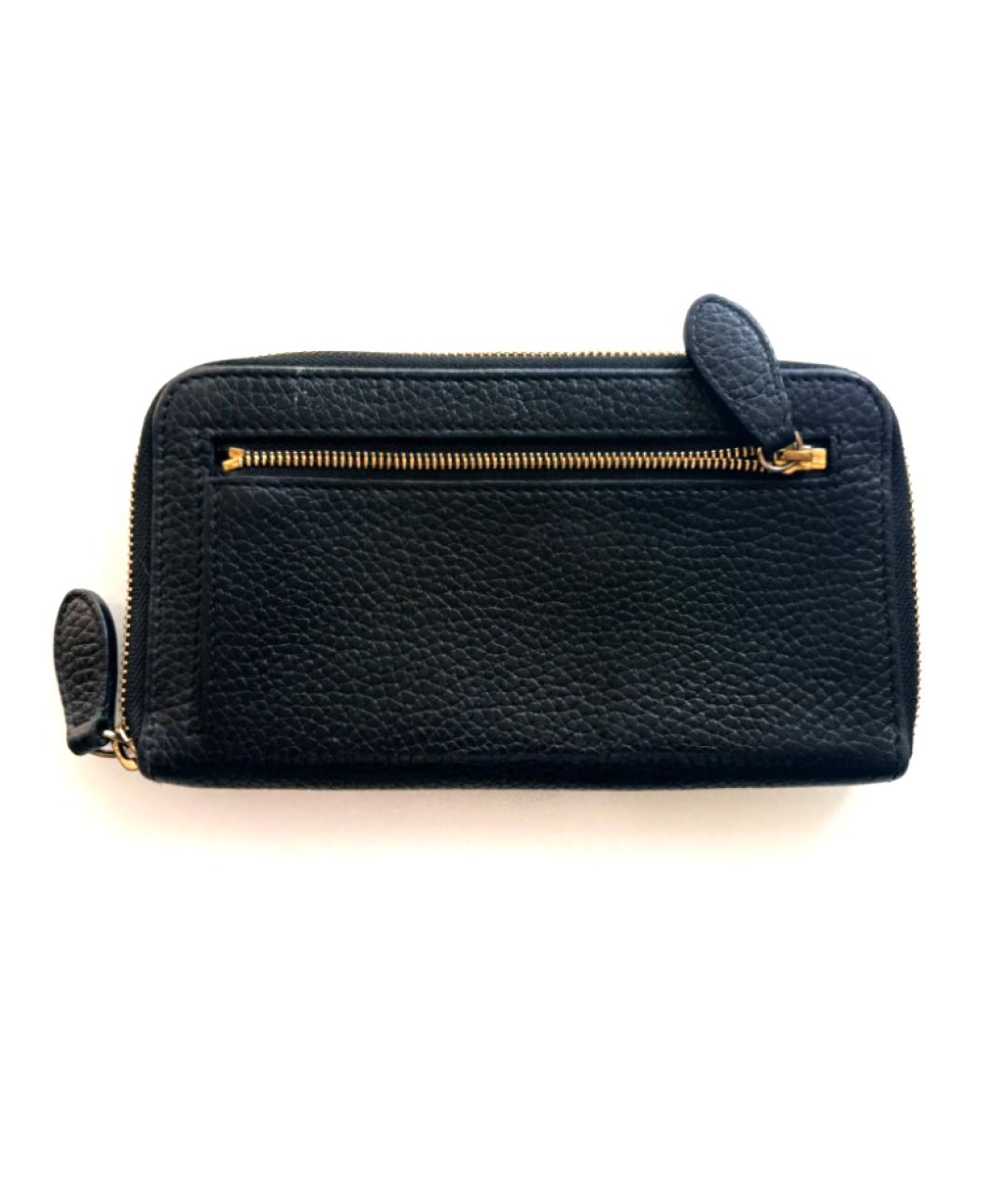 BURBERRY Черный кожаный кошелек, фото 2