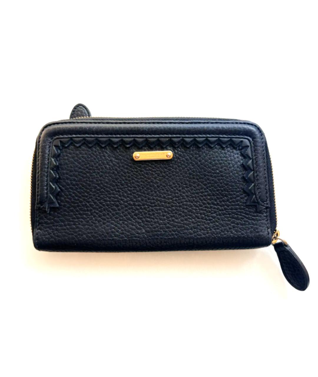 BURBERRY Черный кожаный кошелек, фото 6