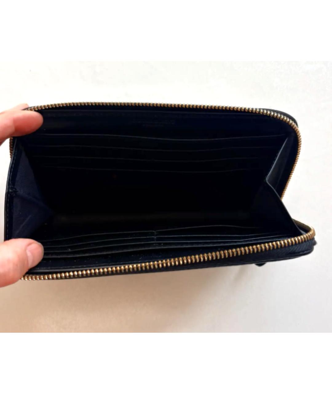 BURBERRY Черный кожаный кошелек, фото 3