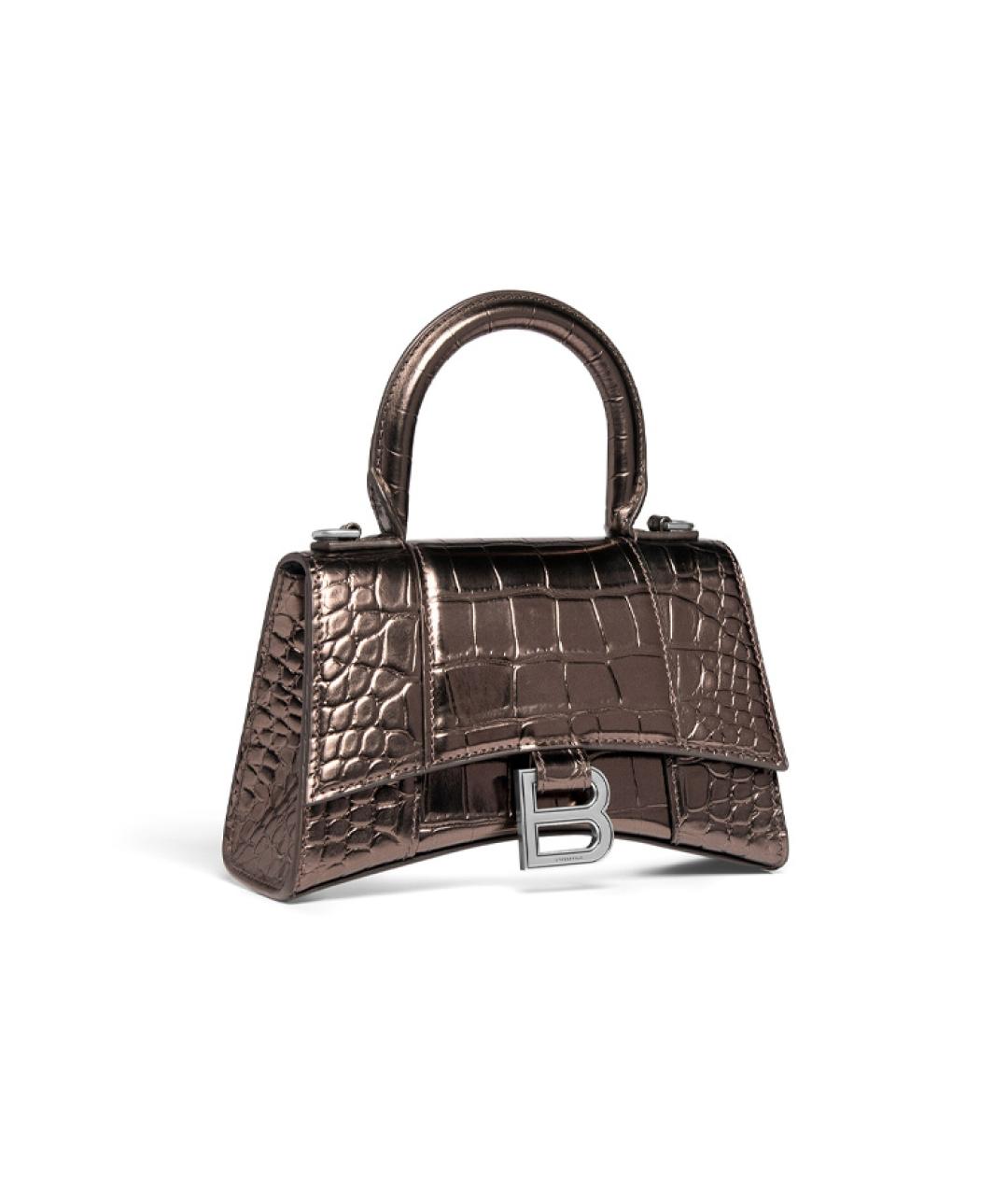 BALENCIAGA Коричневая кожаная сумка через плечо, фото 2