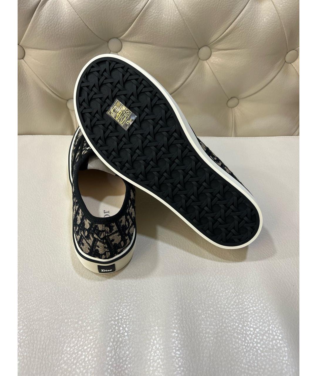 CHRISTIAN DIOR Бежевые текстильные кеды, фото 6