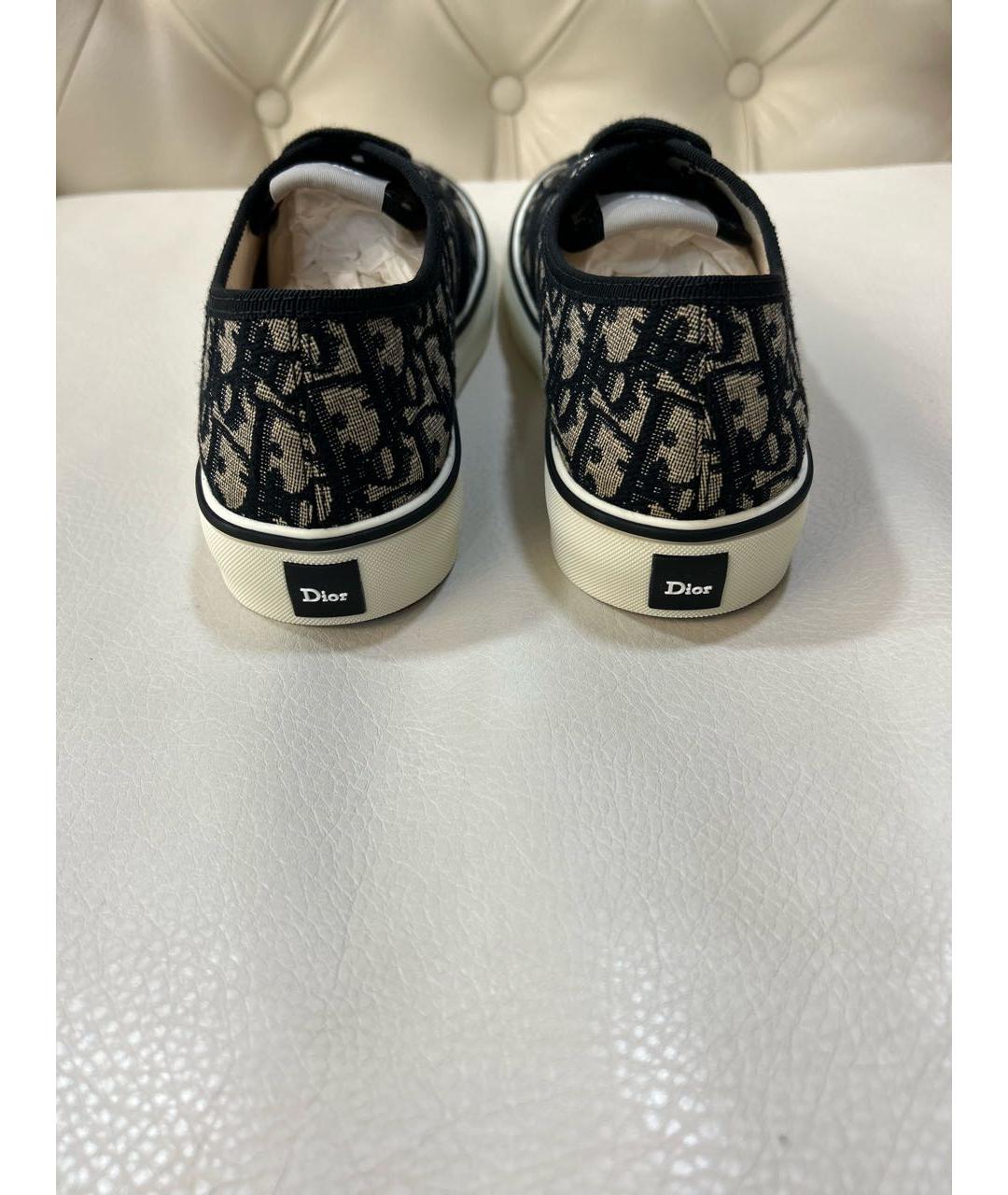CHRISTIAN DIOR Бежевые текстильные кеды, фото 4