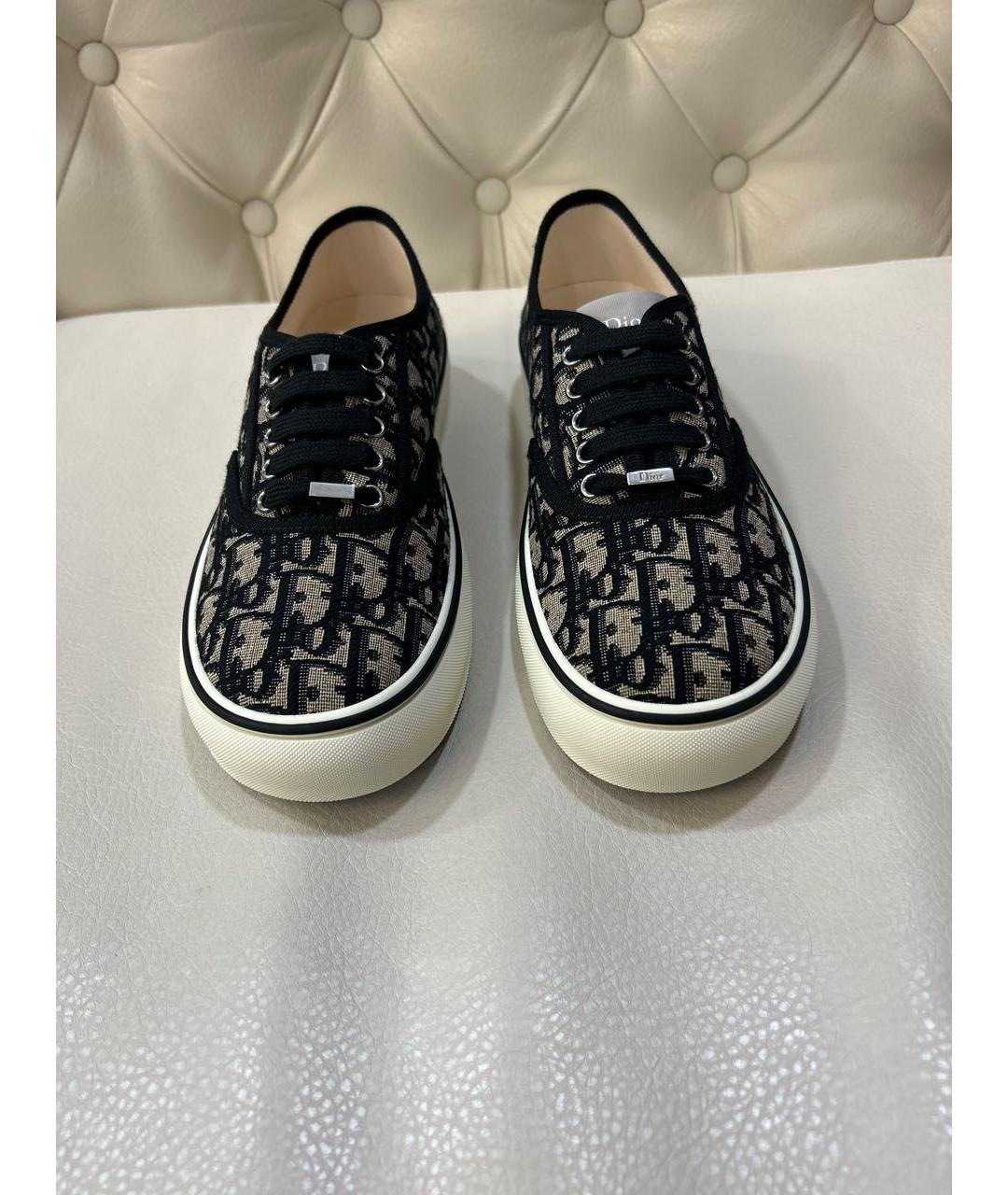 CHRISTIAN DIOR Бежевые текстильные кеды, фото 2