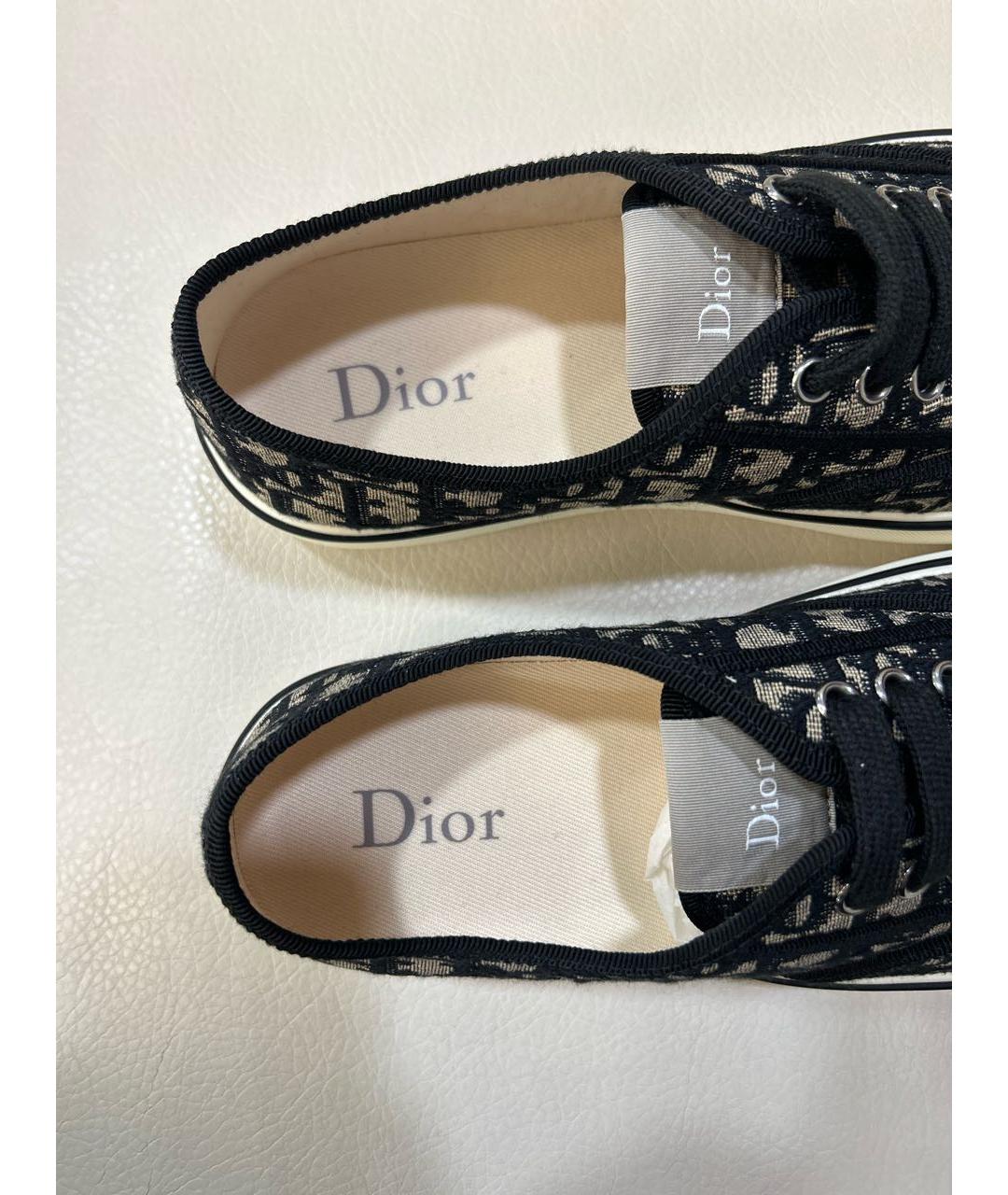 CHRISTIAN DIOR Бежевые текстильные кеды, фото 7