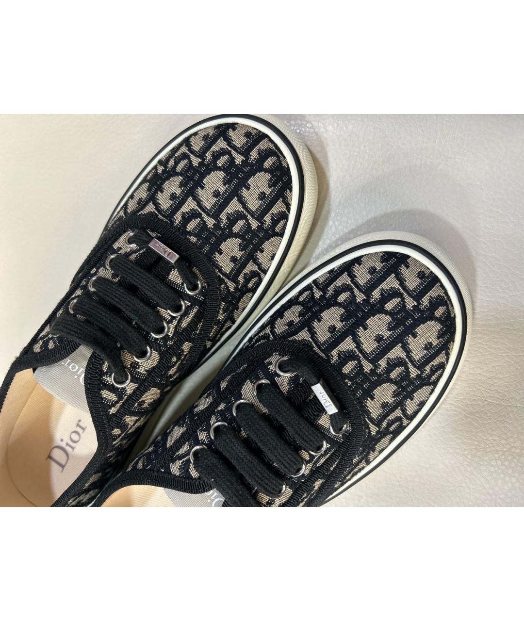 CHRISTIAN DIOR Бежевые текстильные кеды, фото 8