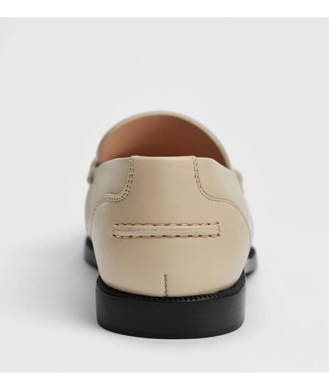 CHRISTIAN DIOR Бежевые кожаные мокасины, фото 7