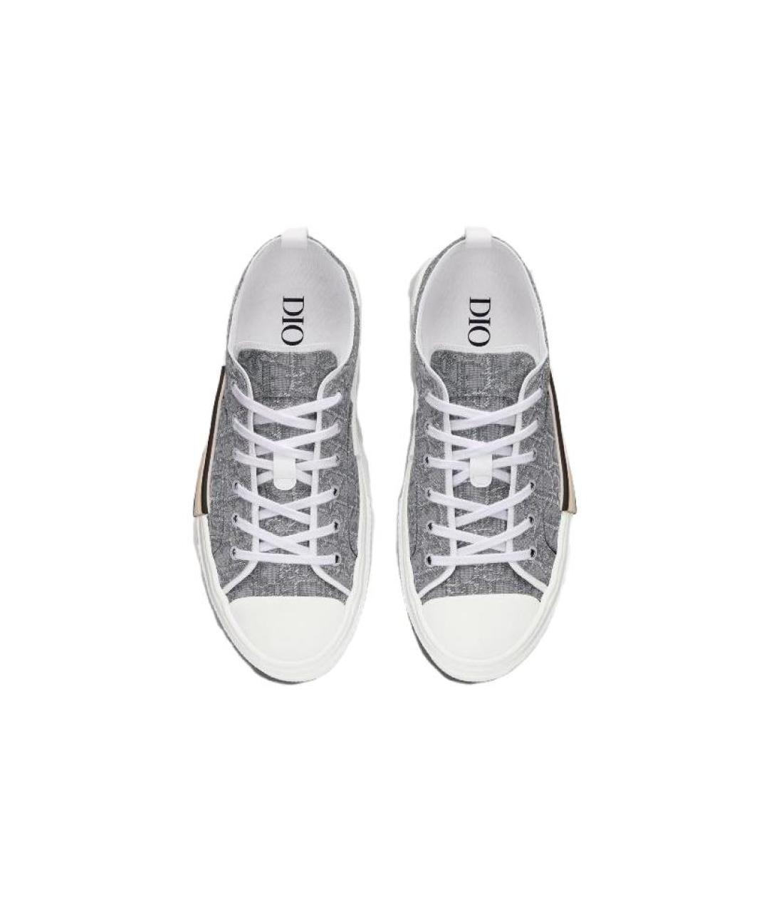CHRISTIAN DIOR Серые текстильные низкие кроссовки / кеды, фото 5