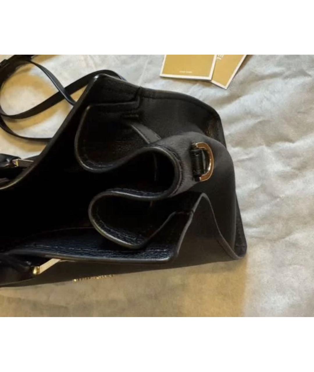 MICHAEL KORS Черная кожаная сумка с короткими ручками, фото 6