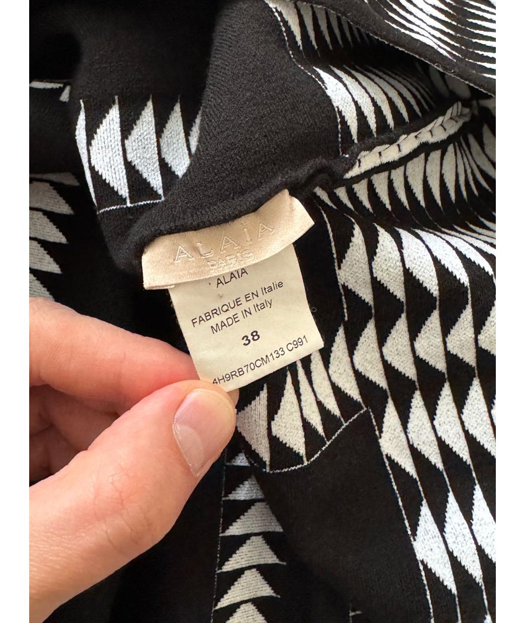 ALAIA Черное шерстяное повседневное платье, фото 4