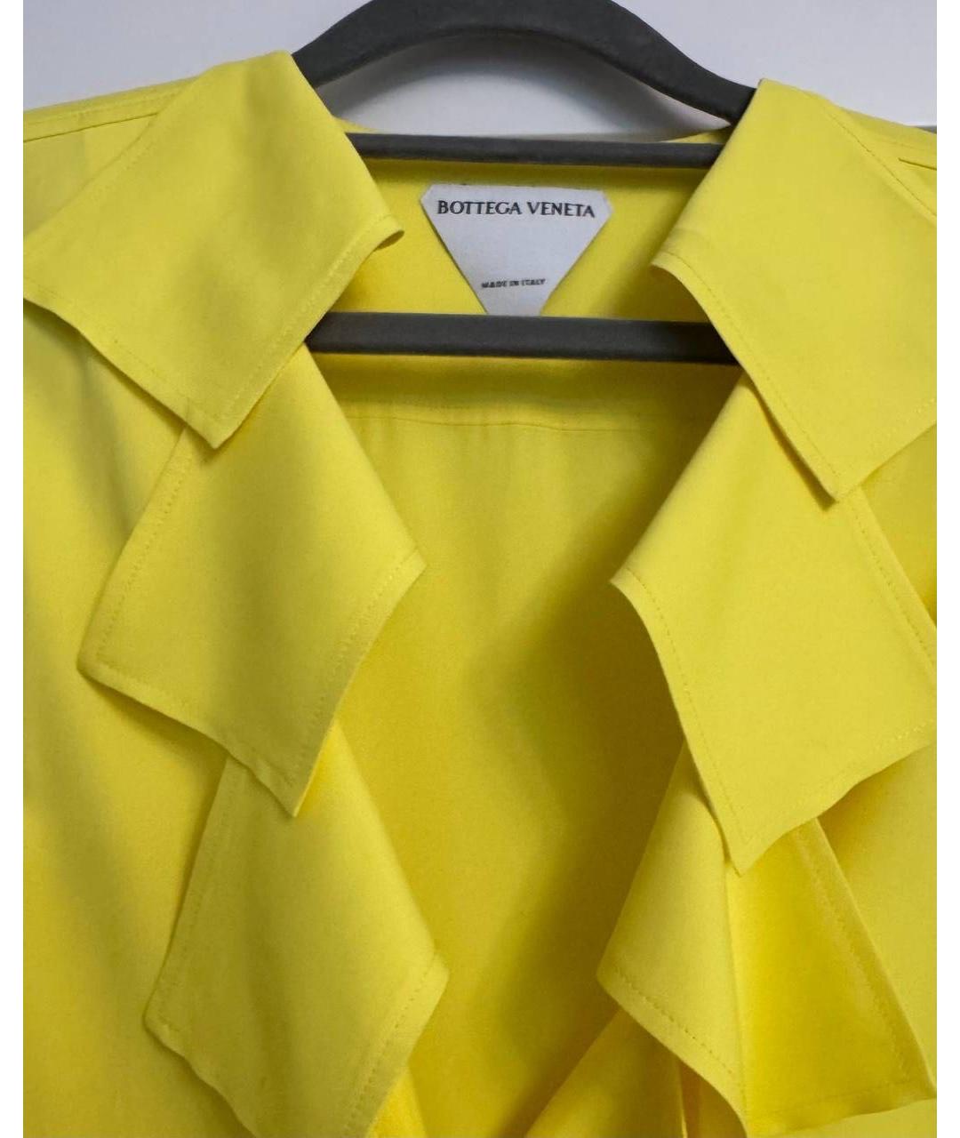 BOTTEGA VENETA Желтая вискозная блузы, фото 3