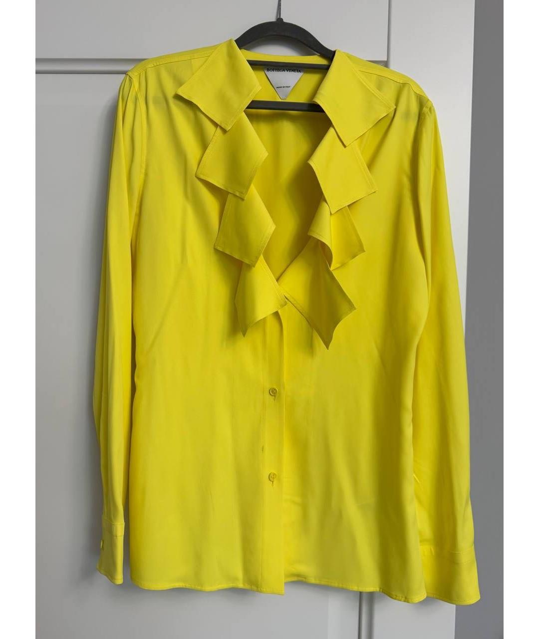 BOTTEGA VENETA Желтая вискозная блузы, фото 5