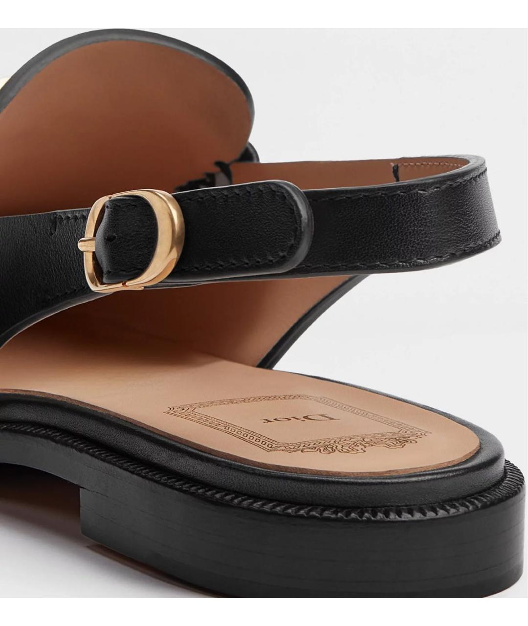 CHRISTIAN DIOR Черные кожаные мокасины, фото 7