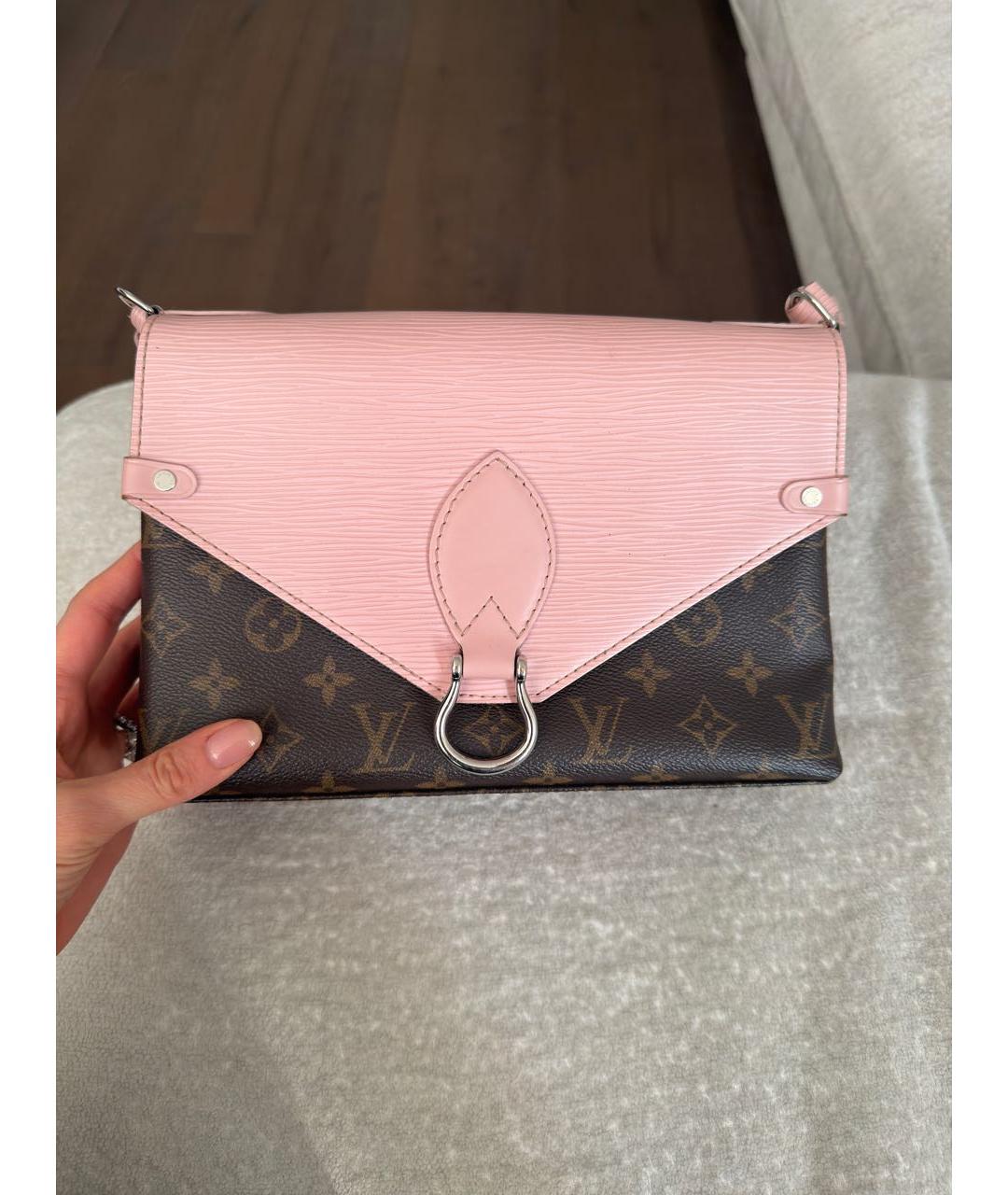 LOUIS VUITTON Розовая кожаная сумка через плечо, фото 2